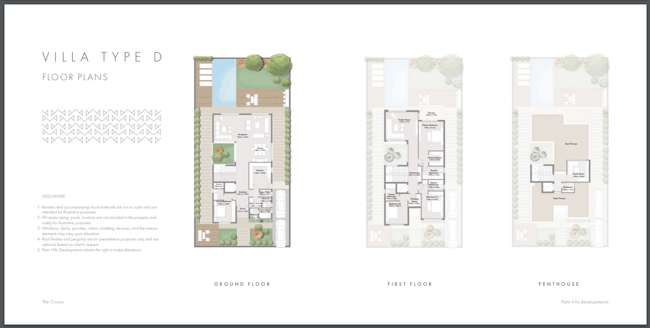Floor plan for villa at The Crown