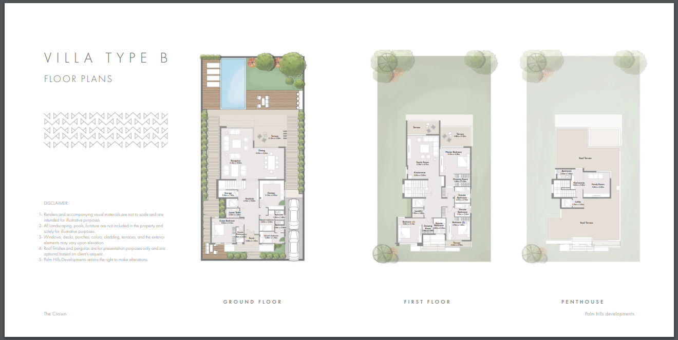 Floor plan for villa at The Crown