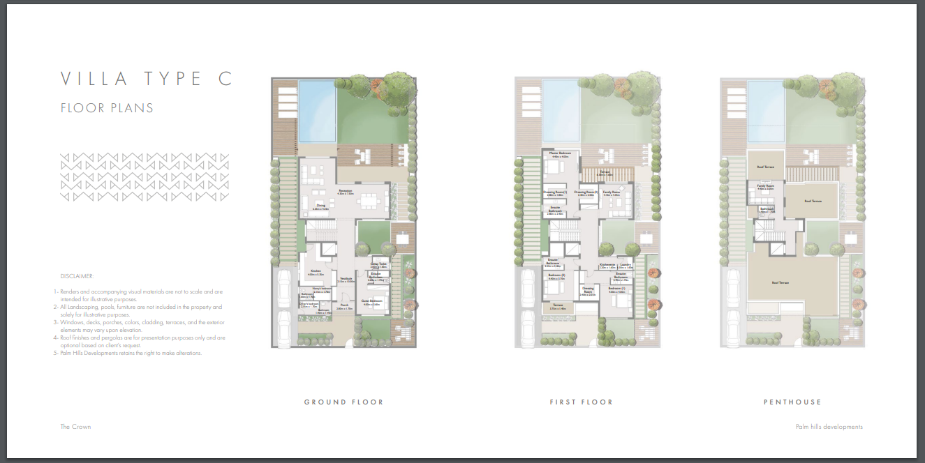 Floor plan for villa at The Crown