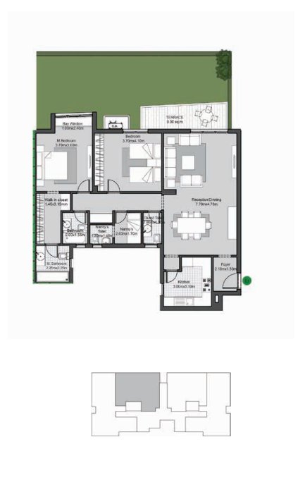 Floor plan for apartment at V Residences By Villette