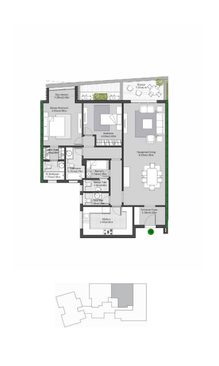 Floor plan for apartment at V Residences By Villette