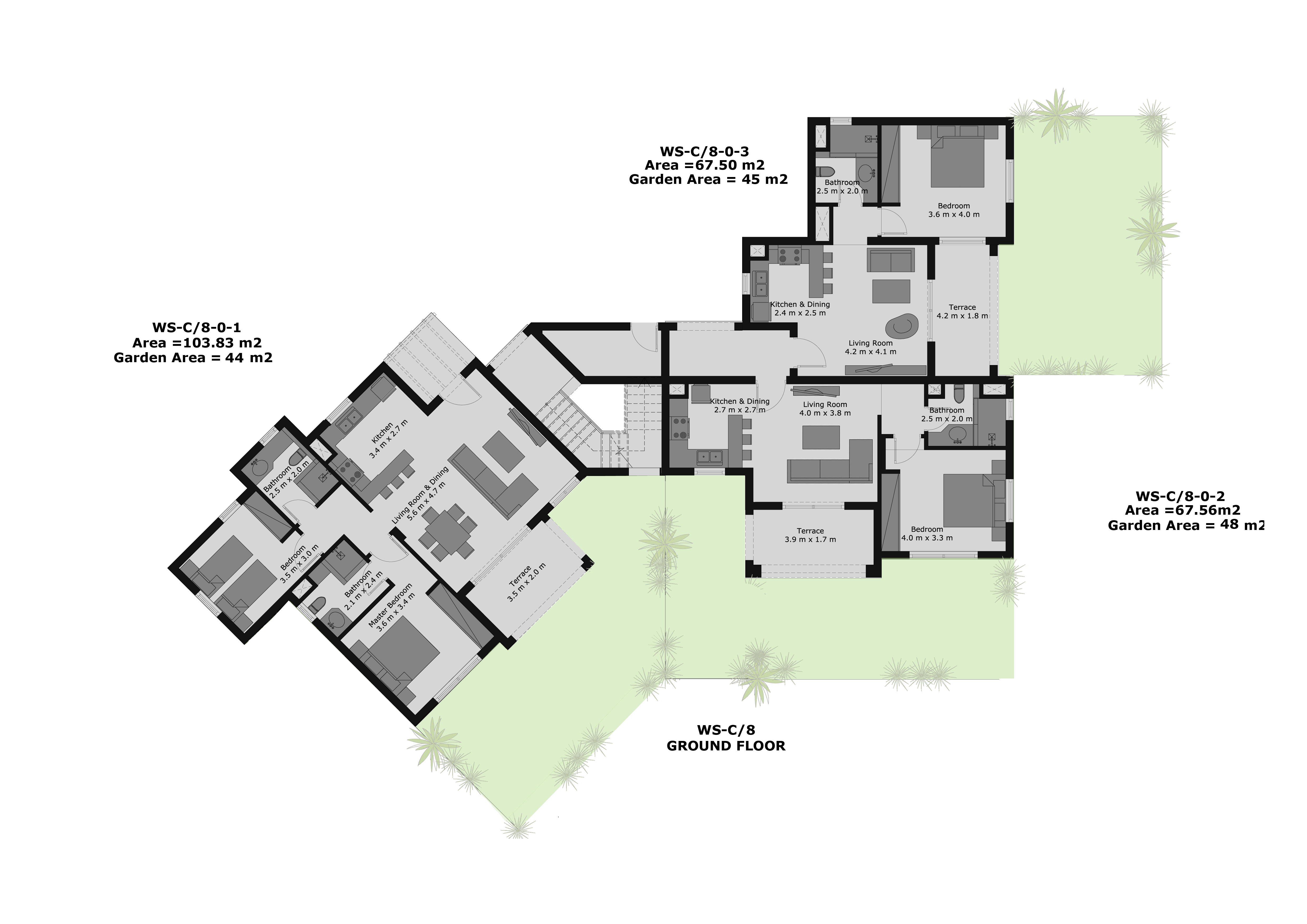 Floor plan for apartment at Waterside Condos