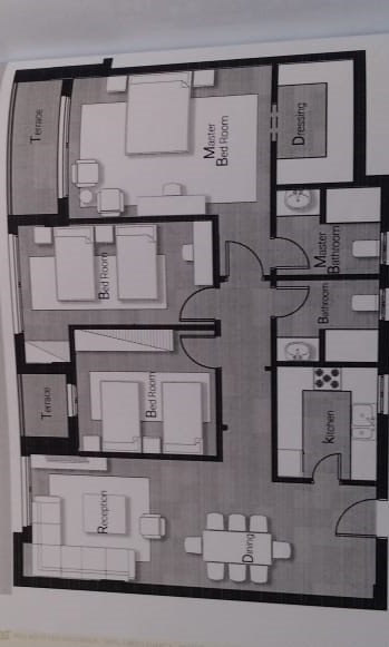 Floor plan for apartment at Castle Landmark