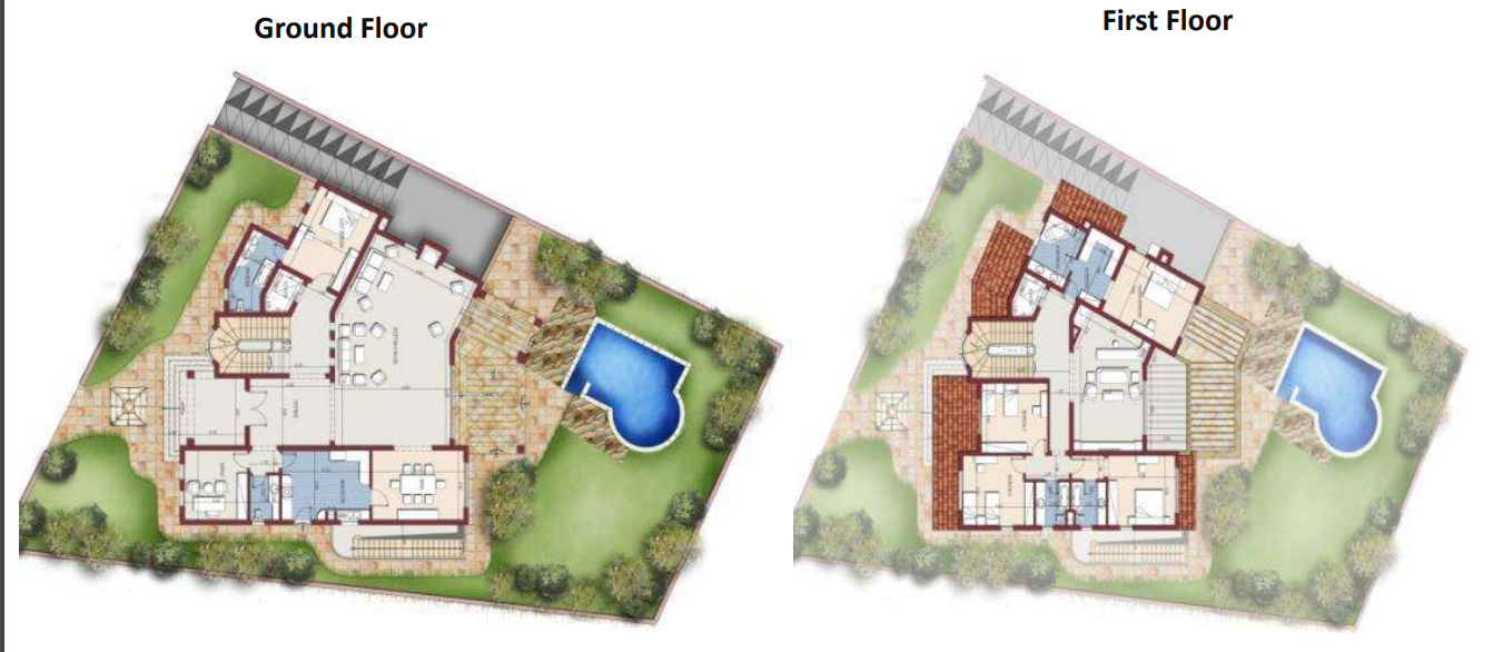 Floor plan for villa at La Nuova Vista