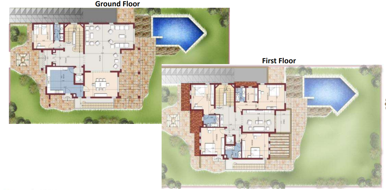 Floor plan for villa at La Nuova Vista