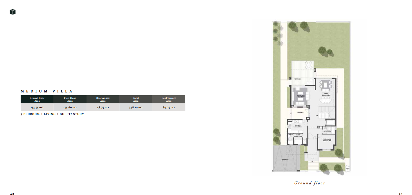 Floor plan for villa at The Estates