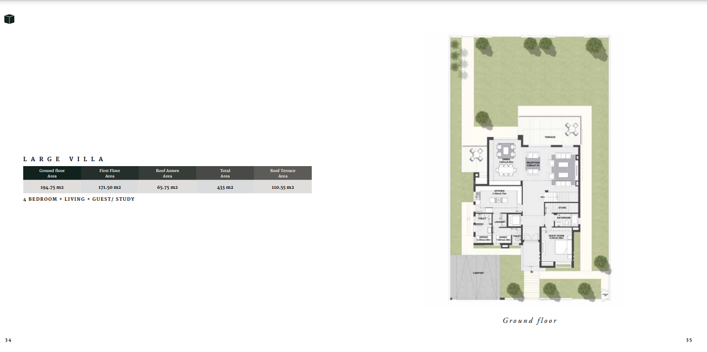 Floor plan for villa at The Estates