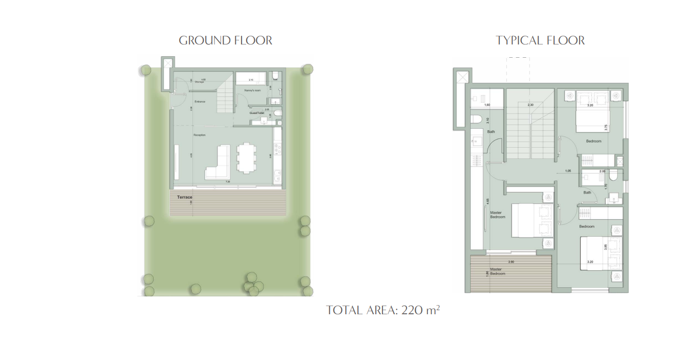 Floor plan for villa at Il Monte Galala