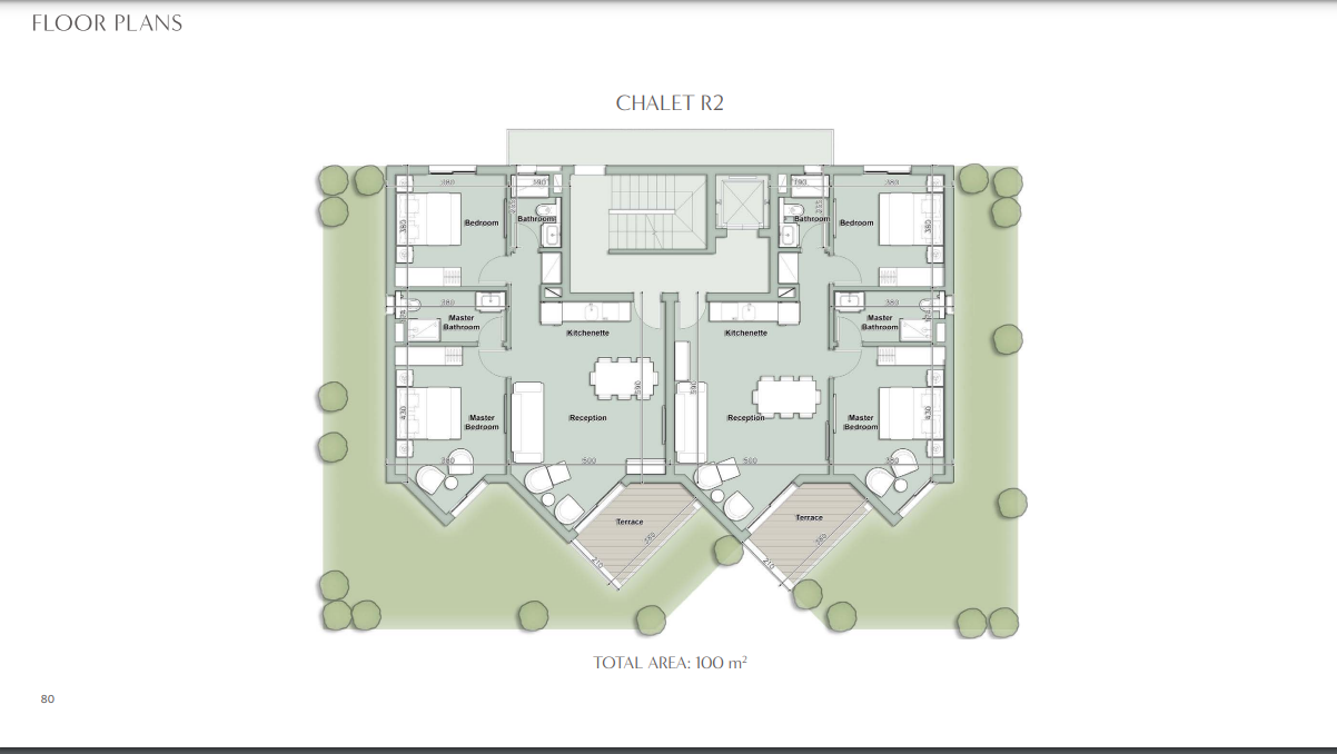 Floor plan for chalet at Il Monte Galala
