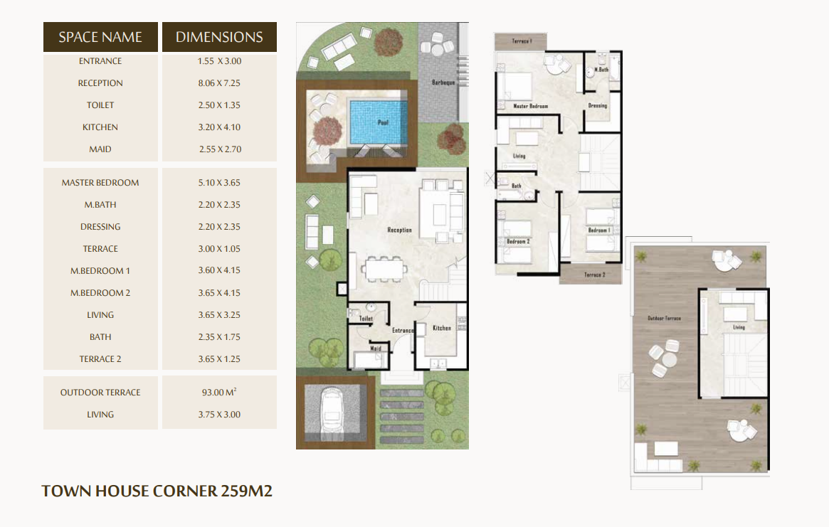 Floor plan for townhouse at The 8