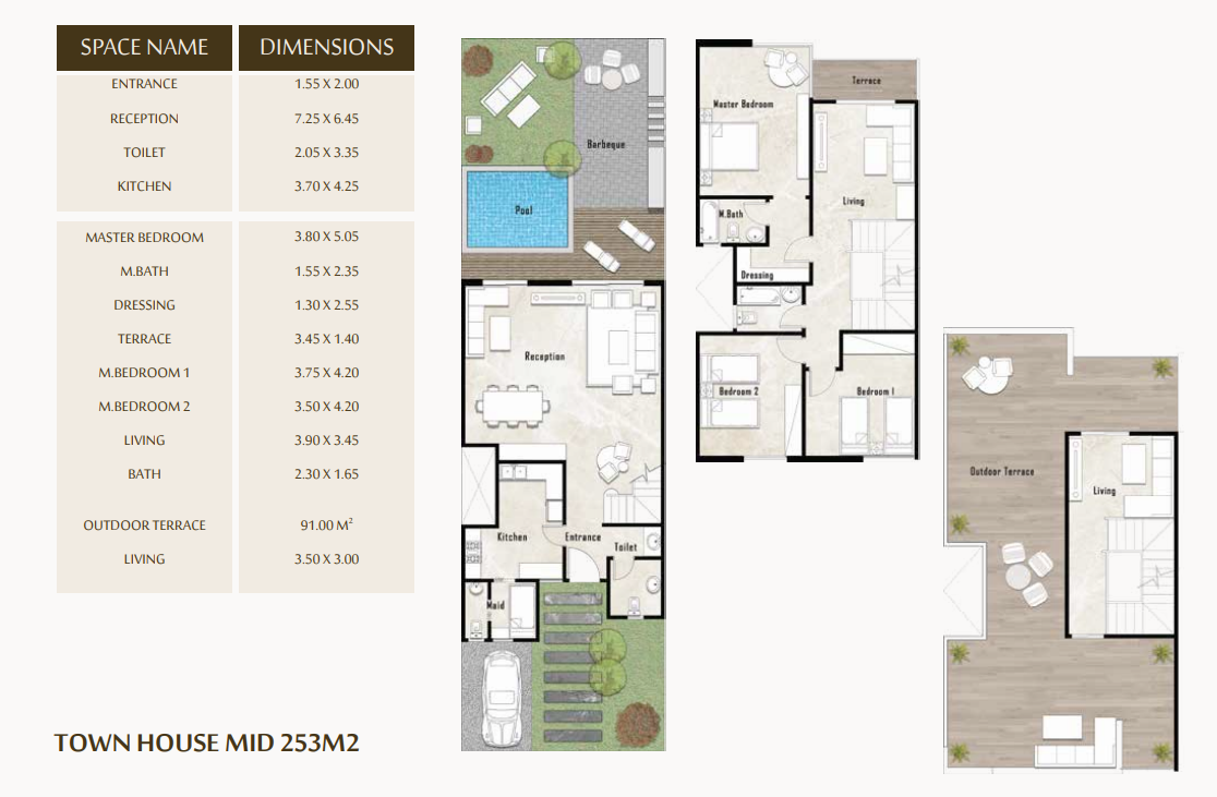 Floor plan for townhouse at The 8