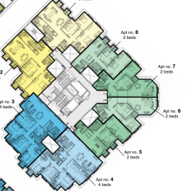 Floor plan for apartment at Il Latini SED