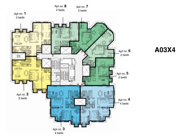 Floor plan for apartment at Il Latini SED