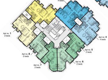 Floor plan for apartment at Il Latini SED