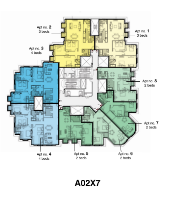 Floor plan for apartment at Il Latini SED