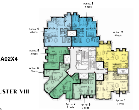 Floor plan for apartment at Il Latini SED