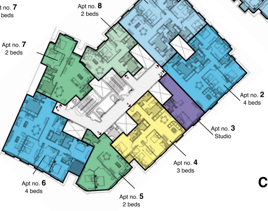 Floor plan for apartment at Il Latini SED