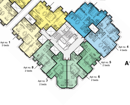Floor plan for apartment at Il Latini SED