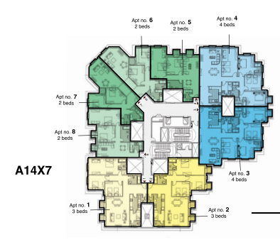 Floor plan for apartment at Il Latini SED