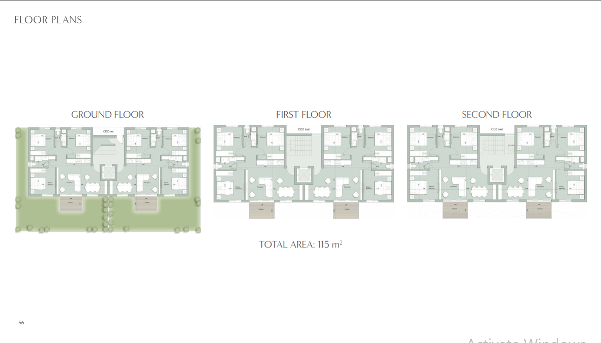Floor plan for chalet at Il Monte Galala