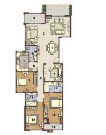 Floor plan for apartment at Stone Residence