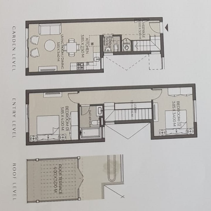 Floor plan for townhouse at Uptown Cairo