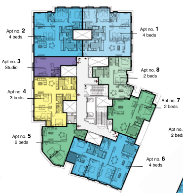 Floor plan for apartment at Il Latini SED