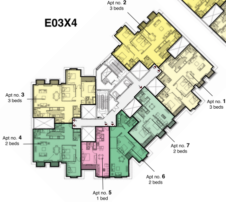 Floor plan for apartment at Il Latini SED