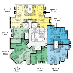 Floor plan for apartment at Il Latini SED
