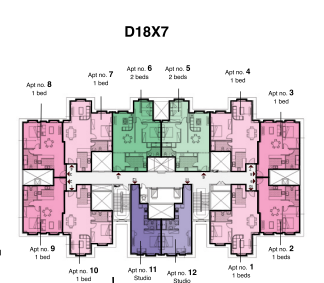 Floor plan for apartment at Il Latini SED