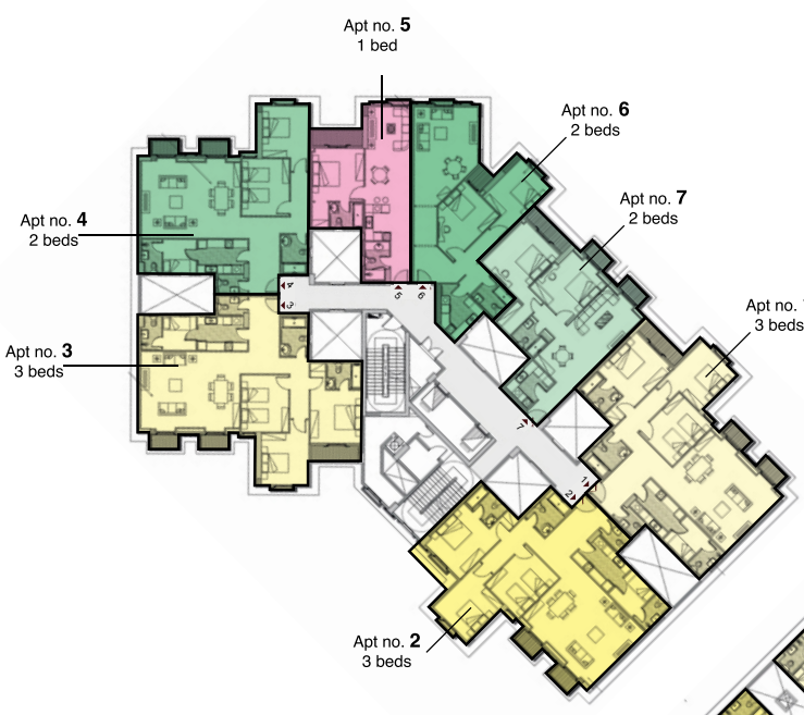 Floor plan for apartment at Il Latini SED