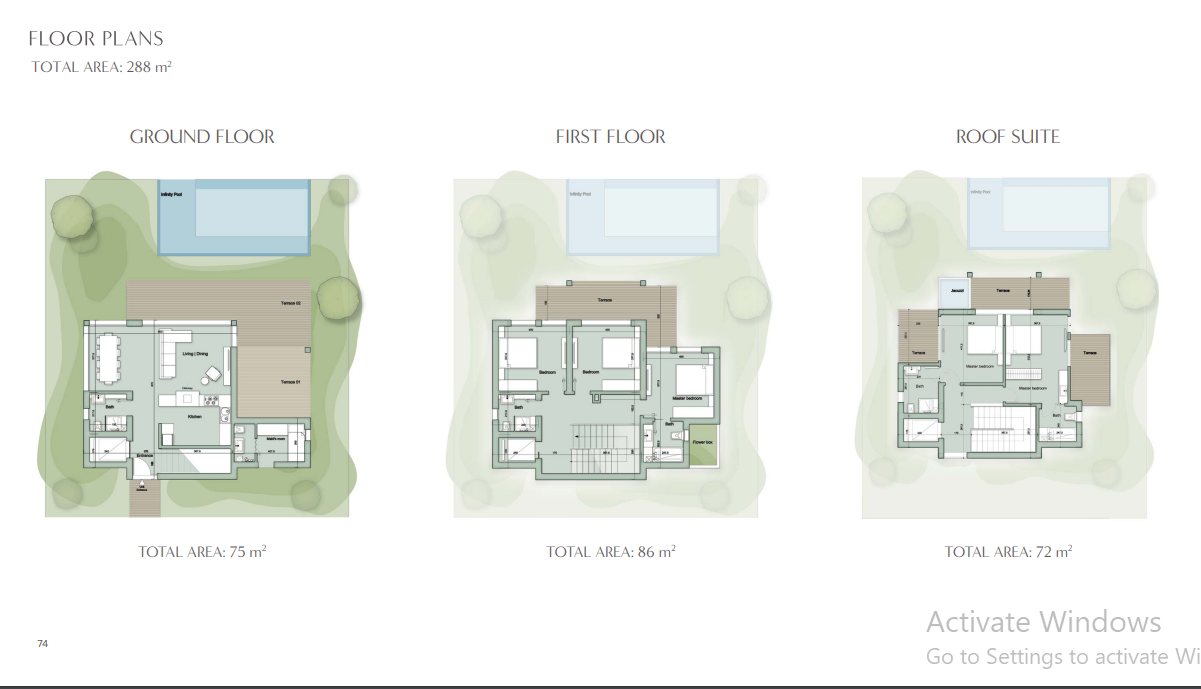 Floor plan for villa at Il Monte Galala