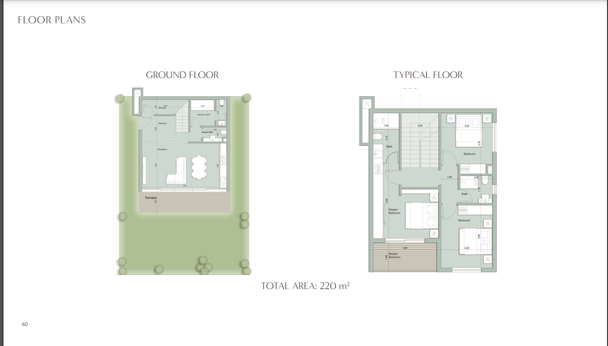 Floor plan for villa at Il Monte Galala