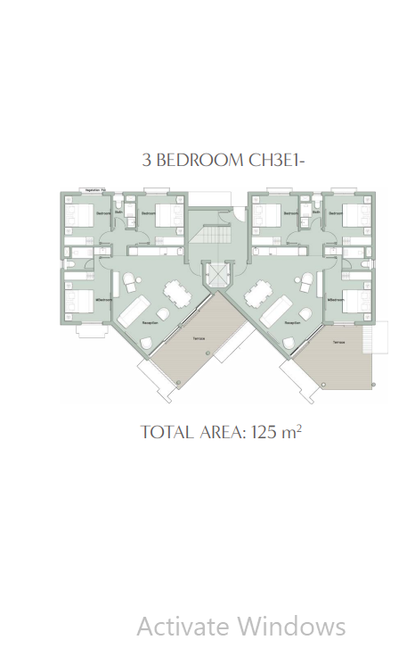 Floor plan for chalet at Il Monte Galala