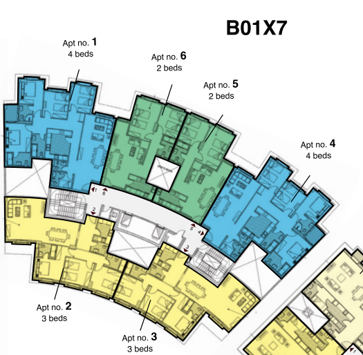 Floor plan for apartment at Il Latini SED