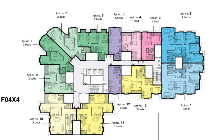 Floor plan for apartment at Il Latini SED