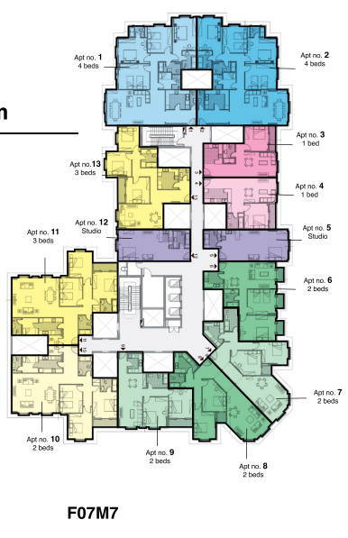 Floor plan for apartment at Il Latini SED