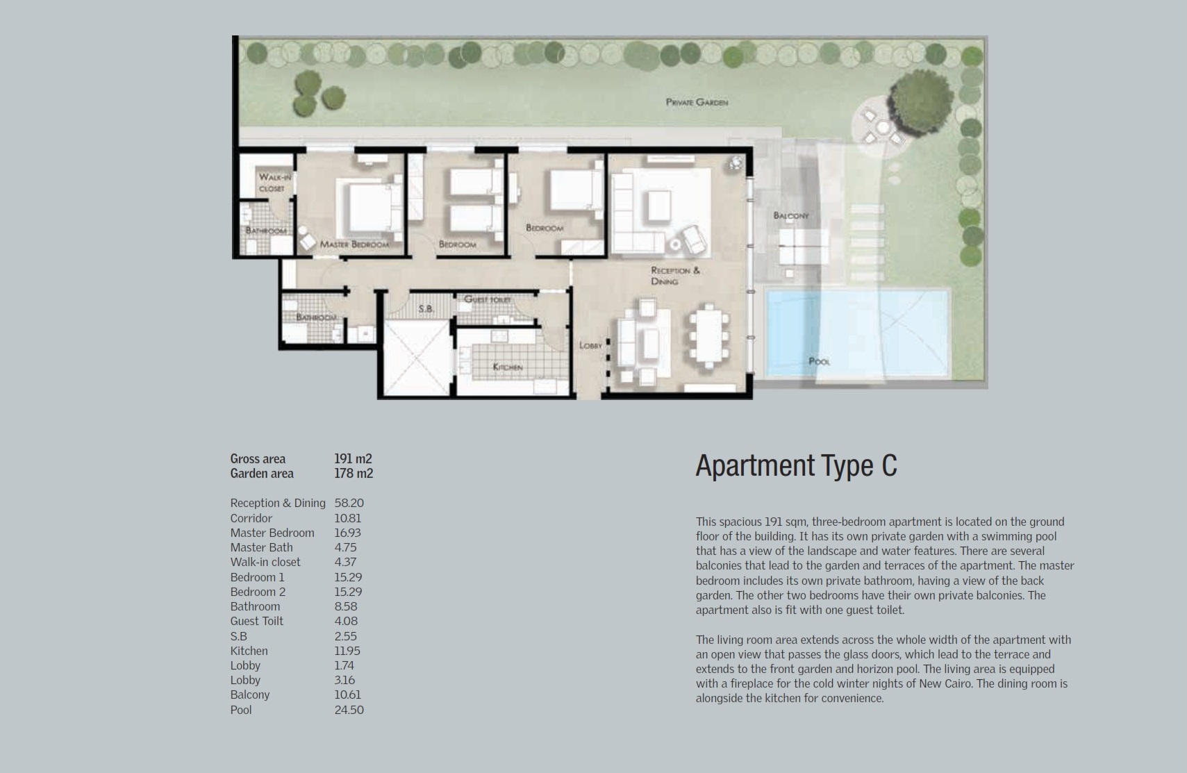 Floor plan for apartment at Lake View Residence