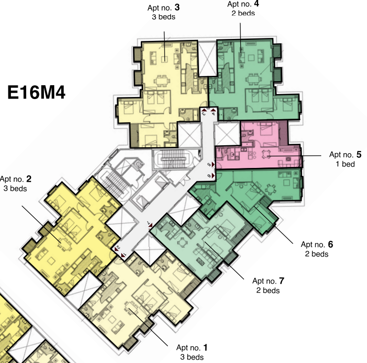 Floor plan for apartment at Il Latini SED