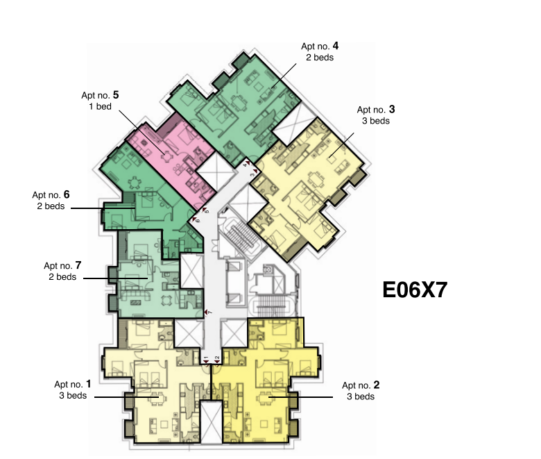 Floor plan for apartment at Il Latini SED