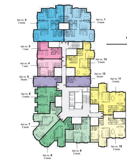 Floor plan for apartment at Il Latini SED