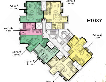 Floor plan for apartment at Il Latini SED