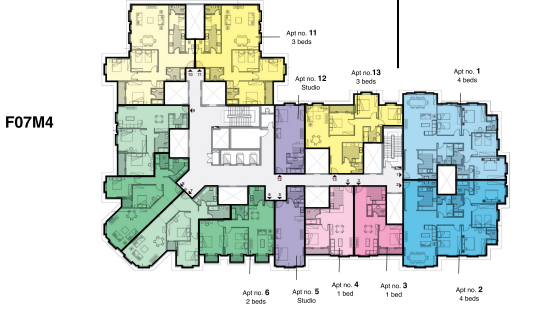 Floor plan for apartment at Il Latini SED