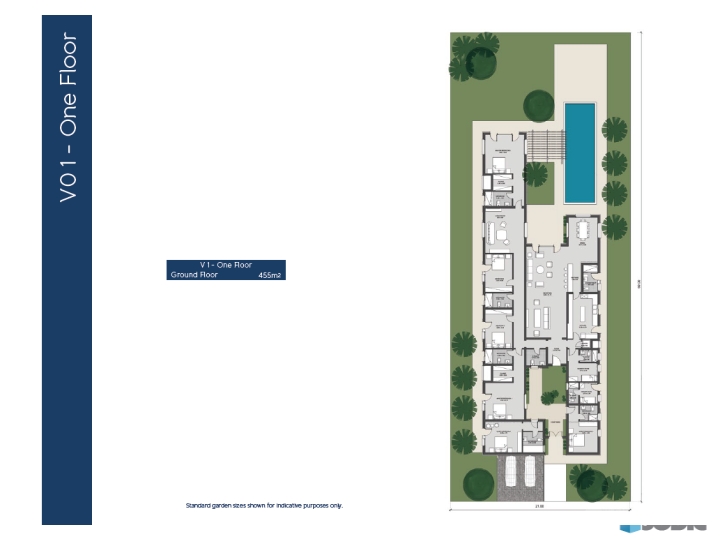 Floor plan for villa at Caesar