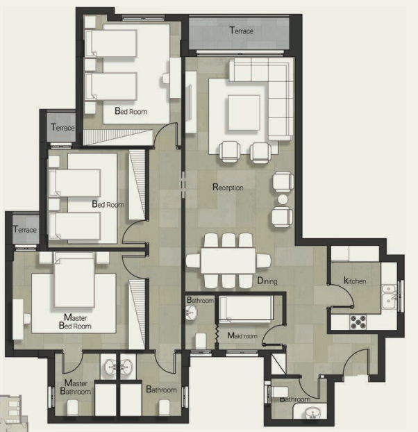 Floor plan for apartment at Castle Landmark
