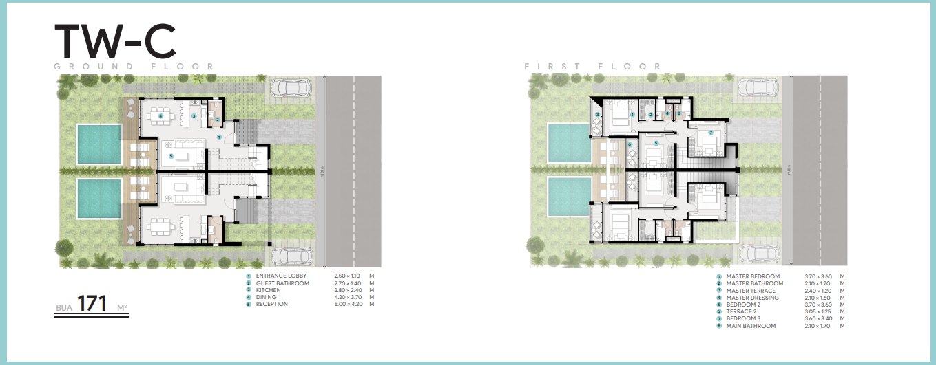 Floor plan for  at Azha North Coast