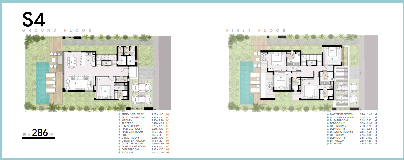 Floor plan for villa at Azha North Coast