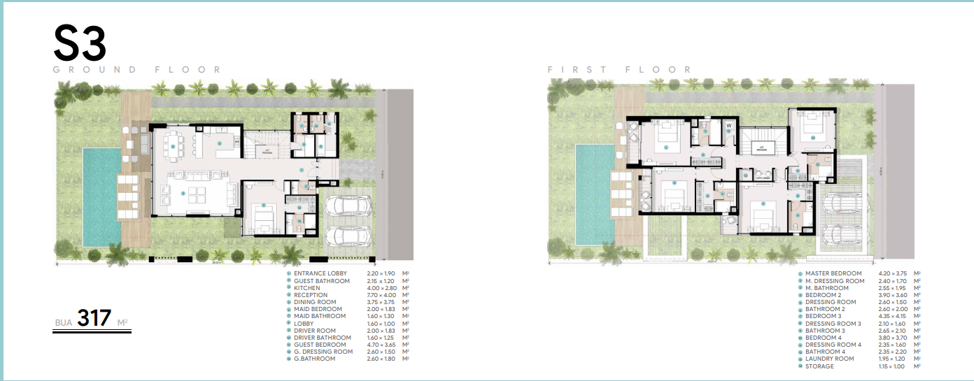 Floor plan for villa at Azha North Coast