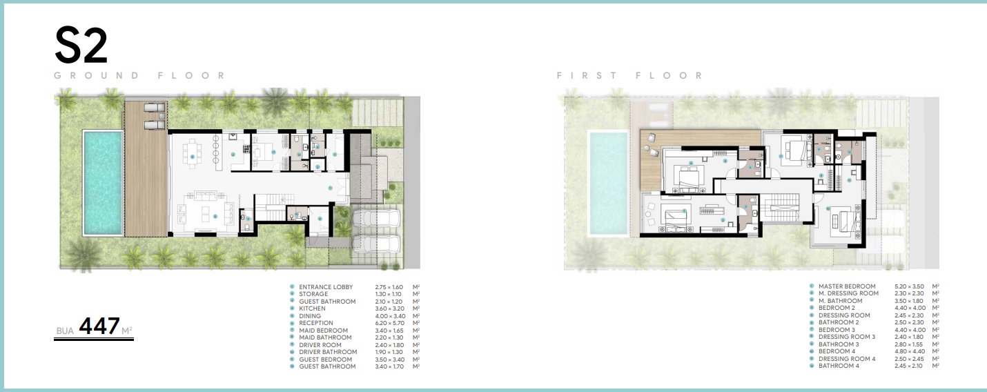 Floor plan for villa at Azha North Coast
