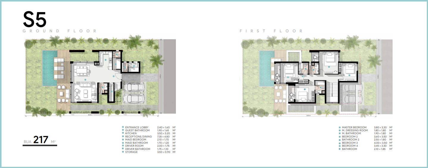 Floor plan for villa at Azha North Coast